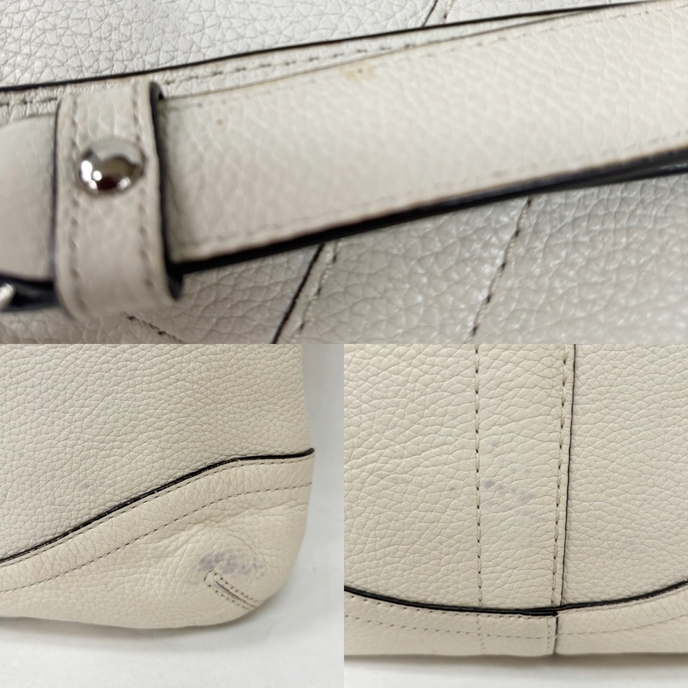 Coach Ivory White Leather Bag with Silver Hardware Style F19722 - Picture 16 of 16